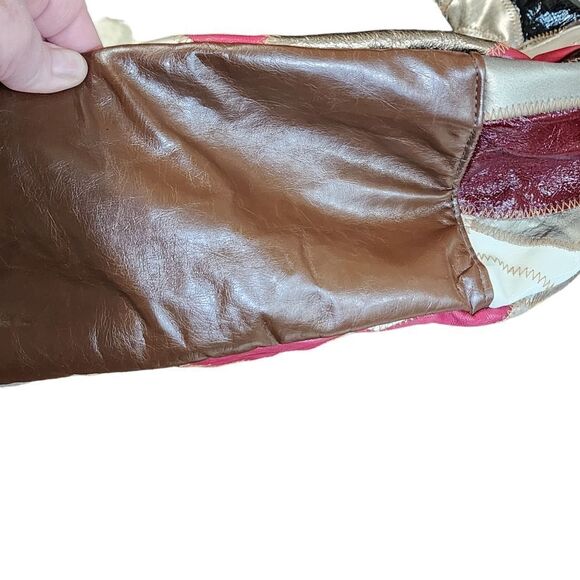 Vintage multicolor patchwork Hobo bag - Picture 3 of 6